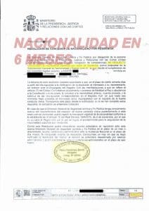 RESOLUCION NACIONALIDAD 2024 EN 6 MESES